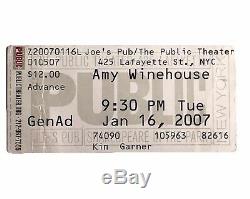 AMY WINEHOUSE 2007 Concert Ticket Stub Joe's Pub NYC American Debut Appearance
