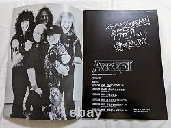 Accept Japan Tour 1986 Concert Program Ticket Stub