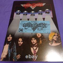 Aerosmith first Japan concert ticket stub & pamphlet 1977