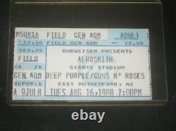 Aerosmithdeep Purpleguns N Roses 1988 Concert Ticket Stubgiant Stadium N. Y