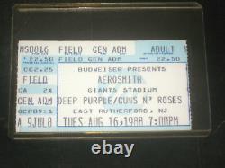 Aerosmithdeep Purpleguns N Roses 1988 Concert Ticket Stubgiant Stadium N. Y