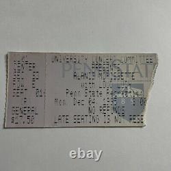 Alanis Morissette Penn State Recreation PA Concert Ticket Stub Vintage Dec 1995