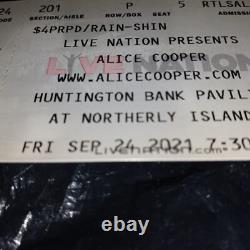 Alice Cooper Chicago 9/24/21 2021 Actual Physical Hard Full Concert Ticket Stub