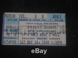 Atlantic Records 40th Anniversary 1988 Concert Ticket Stub Led Zeppelin Reunion