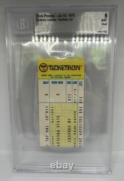 Authentic Elvis Presley Concert Ticket Stub with Full Name Graded 9 MT Beckett