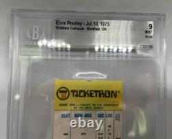 Authentic Elvis Presley Concert Ticket Stub with Full Name Graded 9 MT Beckett