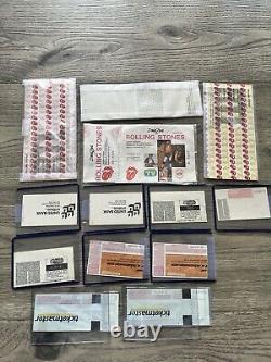 Authentic Rolling Stones Concert Tickets / Stubs Lot Of 13