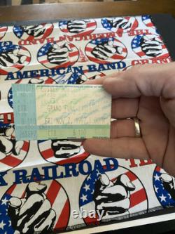 Autographed Bandanna Of Grand Funk Railroad And Concert Ticket Stub 1997 In DC