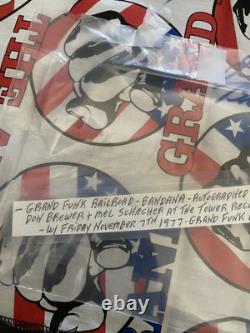 Autographed Bandanna Of Grand Funk Railroad And Concert Ticket Stub 1997 In DC