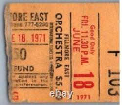 B. B. King Moby Grape Concert Ticket Stub June 18 1971 Fillmore East New York NY