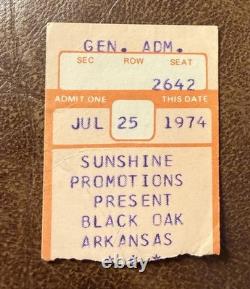 BAD COMPANY 7th US SHOWithBLACK OAK RARE CONCERT TICKET STUB DETROIT, MI 7/25/1974