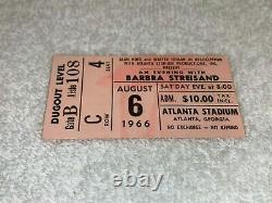 BARBRA STREISAND 1966 RARE USED CONCERT TICKET STUB Atlanta Stadium Georgia USA