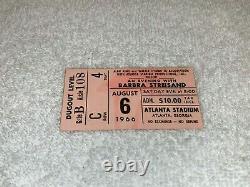 BARBRA STREISAND 1966 RARE USED CONCERT TICKET STUB Atlanta Stadium Georgia USA