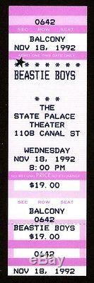 BEASTIE BOYS Unused Concert Ticket Stub 11-18-1992 Louisiana (Purple) RARE Color