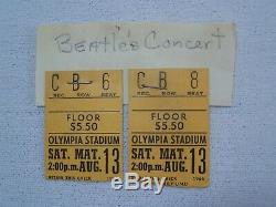 BEATLE'S Rare Historic 1966 OLYMPIA STADIUM Concert Ticket Stub Seat 8 Nice