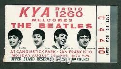 BEATLES 1966 Candlestick Park San Francisco TICKET STUB EX+ Last concert Green
