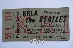 BEATLES 1966 Original CONCERT TICKET STUB Los Angeles EX+