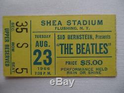 BEATLES 1966 Original CONCERT TICKET STUB Shea Stadium, NYC