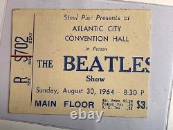 BEATLES Atlantic City Convention Hall August 30, 1964 Concert Ticket Stub
