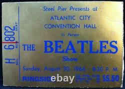 BEATLES Atlantic City Convention Hall August 30, 1964 Concert Ticket Stub #32636