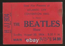 BEATLES August 30, 1964 Atlantic City Convention Hall Concert Ticket Stub Z6