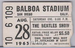 BEATLES Balboa Stadium San Diego August 28, 1965 Concert Ticket Stub (#32647)