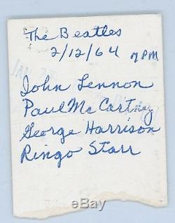 BEATLES Carnegie Hall 1964 Original Concert Ticket Stub
