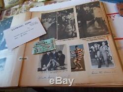 BEATLES FAN MADE SCRAPBOOK FROM 60'S With CONCERT TICKET STUB, CLIPS+++