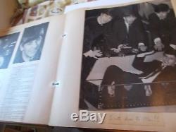 BEATLES FAN MADE SCRAPBOOK FROM 60'S With CONCERT TICKET STUB, CLIPS+++
