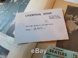 BEATLES FAN MADE SCRAPBOOK FROM 60'S With CONCERT TICKET STUB, CLIPS+++