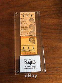 Beatles Historic Concert Ticket Stub 1964 Cleveland Concert Nice Display