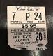 Beatles Original 1964 Concert Ticket Stub Forest Hills Music Fest. Aug 28 1964