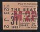 Beatles Original 1965 San Francisco Concert Ticket Stub Cow Palace
