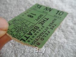 BEATLES Original 1964 CONCERT TICKET STUB Dallas, TX