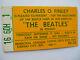 Beatles Original 1964 Concert Ticket Stub Kansas City, Mo Ex(+)