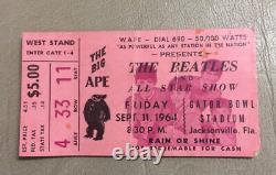 BEATLES Original 1964 CONCERT TICKET Stub Jacksonville, Fl-RARE. WithJax Articles