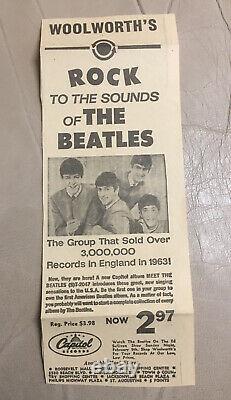 BEATLES Original 1964 CONCERT TICKET Stub Jacksonville, Fl-RARE. WithJax Articles