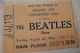 Beatles Original 1964 Concert Ticket Stub Atlantic City, Nj