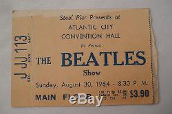 BEATLES Original 1964 CONCERT Ticket STUB Atlantic City, NJ