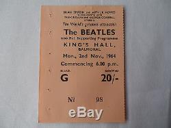 BEATLES Original 1964 CONCERT Ticket STUB Balmoral, UK