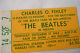 Beatles Original 1964 Concert Ticket Stub Kansas City, Mo