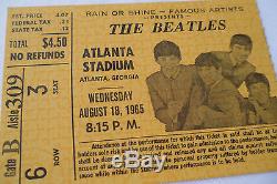 BEATLES Original 1965 CONCERT Ticket STUB Atlanta Stadium