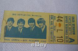 BEATLES Original 1965 CONCERT Ticket STUB Shea Stadium, NYC