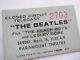 Beatles Original Concert Telecast Ticket Stub Seattle