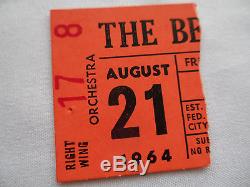 BEATLES Original CONCERT Ticket STUB Seattle