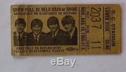 BEATLES Ticket Stub DC STADIUM 1966 & Beatles (U. S. A) Ltd. Fan Book same concert