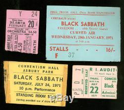 BLACK SABBATH 1971 Lot Of 4 UK & US Concert Ticket Stubs OZZY OSBOURNE