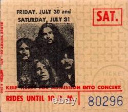 BLACK SABBATH 1971 TOUR PIRATES WORLD CONCERT TICKET STUB / OZZY OSBOURNE No. 2