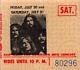 Black Sabbath 1971 Tour Pirates World Concert Ticket Stub / Ozzy Osbourne No. 2