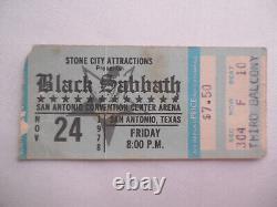 BLACK SABBATH 1978 Original CONCERT TICKET STUB San Antonio VAN HALEN